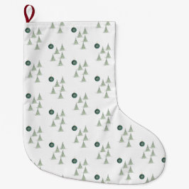 Winter-Kiefern-Geschenkpapier Großer Weihnachtsstrumpf