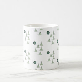 Winter-Kiefern-Geschenkpapier Kaffeetasse