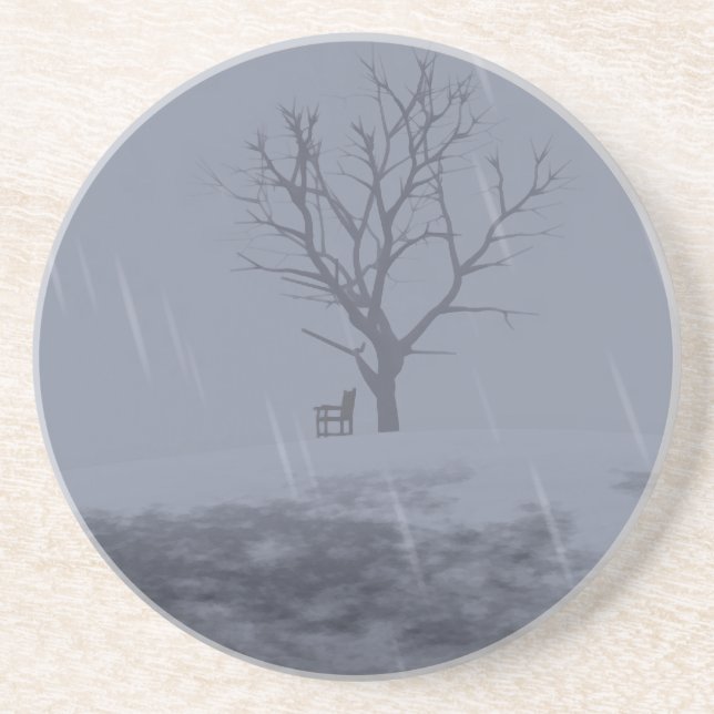 Winter-Kill-Untersetzer Sandstein Untersetzer (Vorne)