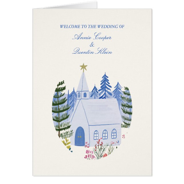 Winter-Kirchenhochzeitsprogramm (Vorne)