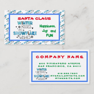 Winter Kisses individualisieren Visitenkarte
