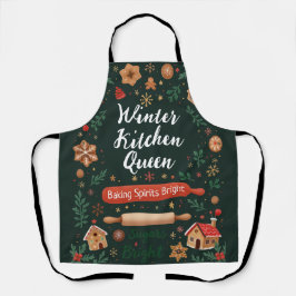Winter Kitchen Queen Holiday Backen Schürze