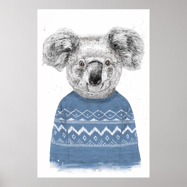 Winter koala poster (Vorne)