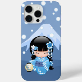 Winter Kokeshi Doll - Blue Mountain Geisha Girl Case-Mate iPhone Hülle
