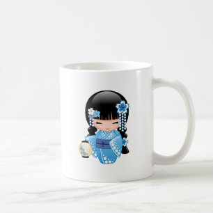 Winter Kokeshi Doll - Niedliche japanische Geisha  Kaffeetasse