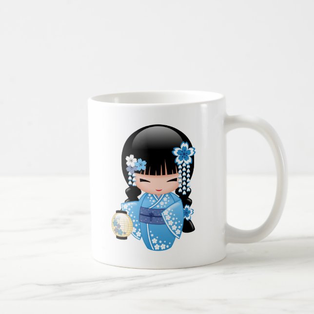 Winter Kokeshi Doll - Niedliches japanisches Geish Tasse (Rechts)