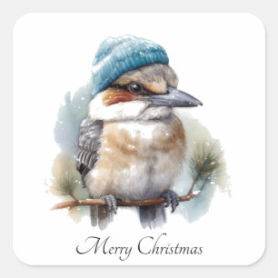 Winter Kookaburra Wünsche, Brauch Quadratischer Aufkleber