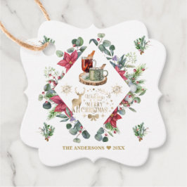 Winter Kranz Script wünschen Ihnen ein frohes Weih Geschenkanhänger