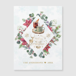 Winter Kranz Script wünschen Ihnen ein frohes Weih Magnetkarte