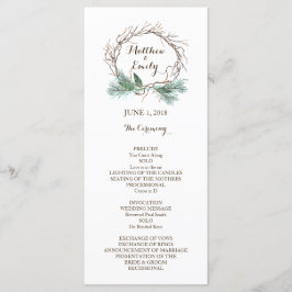 Winter-Kreide-Hochzeitsprogramm Programm