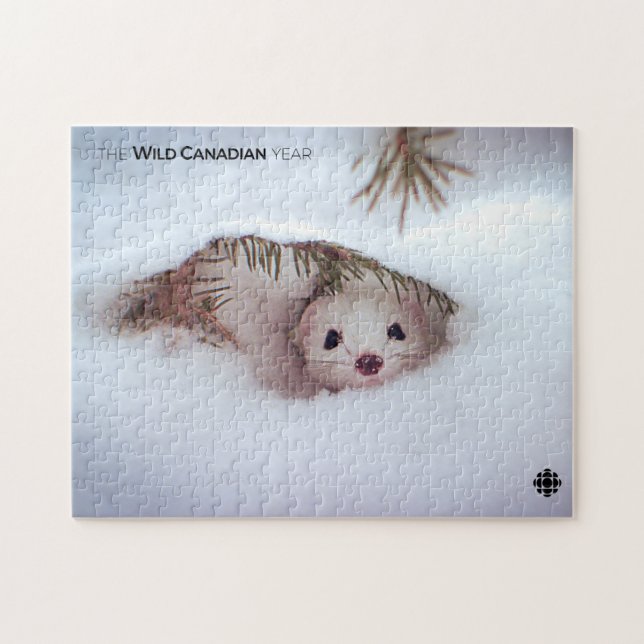 Winter - Kurz-geschliffenes Weasel Puzzle (Horizontal)