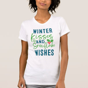 Winter Küsse und Schneeflocken-Wünsche-51963 T-Shi T-Shirt