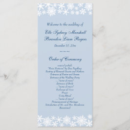 Winter Lace on Icy Blue Wedding Program Programm