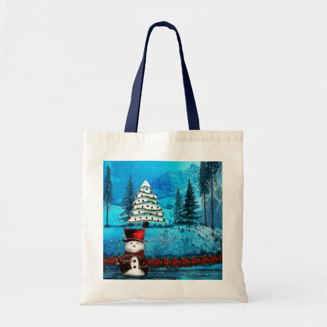 Winter Lake Christmas Folk Geschenktaschen Tragetasche (Vorne)