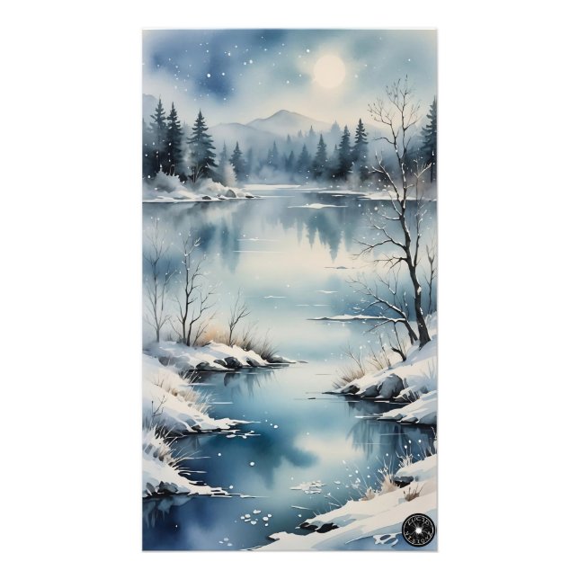 Winter Lake Print Fotodruck (Vorne)