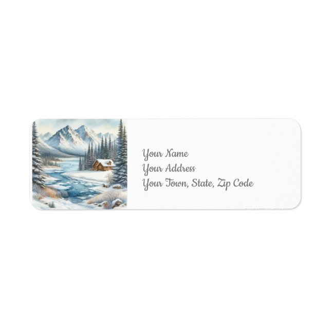 Winter Lake Return Address Label (Vorne)
