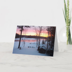 Winter Lakefront View Fotografie Karte