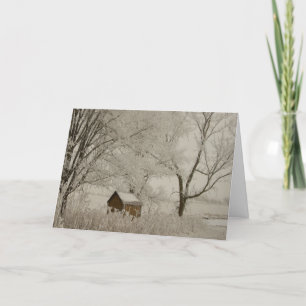 Winter Landscape Scene Holiday Greeting Card Feiertagskarte