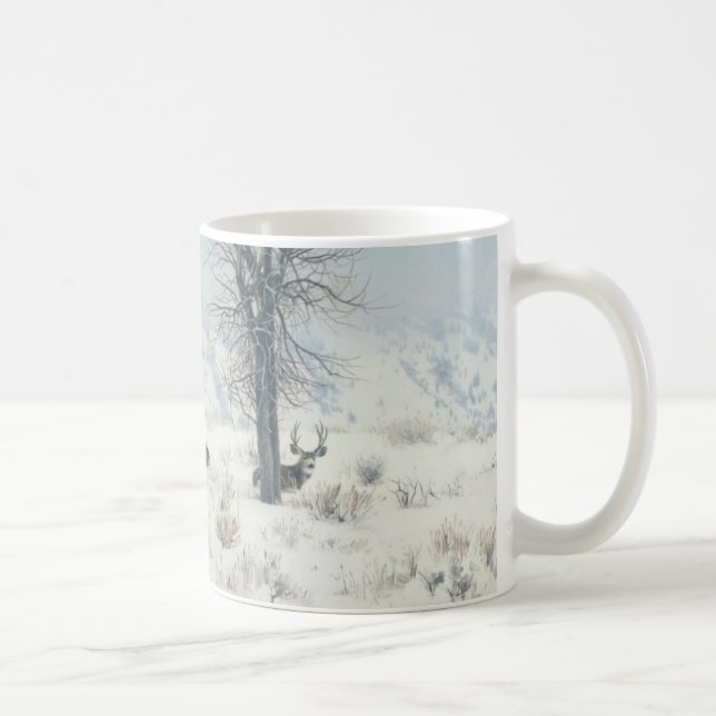 Winter-Landschaft Andrews Denman mit der Kaffeetasse (Rechts)
