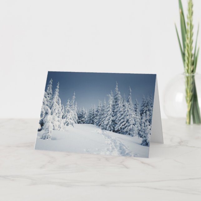 Winter-Landschaft Feiertagskarte (Vorderseite)