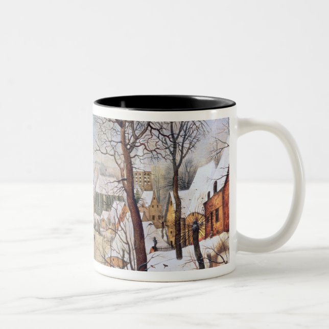 Winter-Landschaft mit Birdtrap, 1601 Zweifarbige Tasse (Rechts)