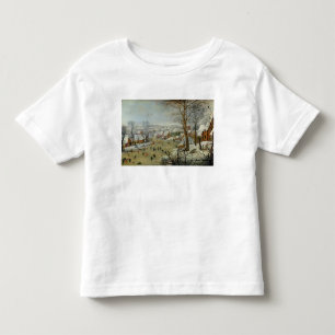 Winter-Landschaft mit Skatern und einer Kleinkind T-shirt