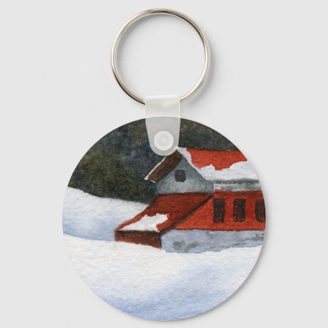 Winter Landschaft Schlüsselanhänger (Vorderseite)