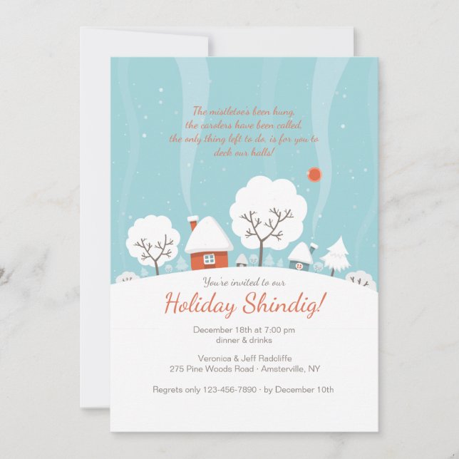 Winter-Landschaftseinladung Einladung (Vorderseite)