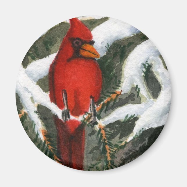 Winter Landschaftsmagnet Magnet (Vorne)