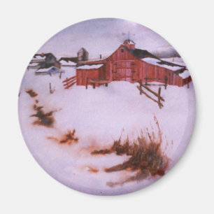 Winter Landschaftsmagnet Magnet