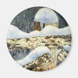 Winter Landschaftsmagnet Magnet