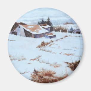 Winter Landschaftsmagnet Magnet