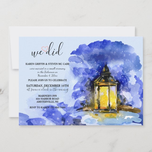 Winter Lantern Einladung (Vorderseite)