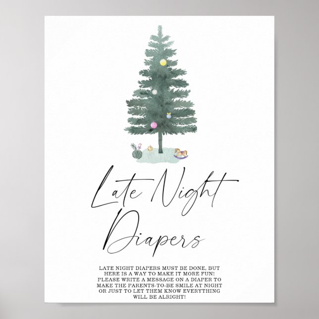 Winter Late night diaper game Poster (Vorne)