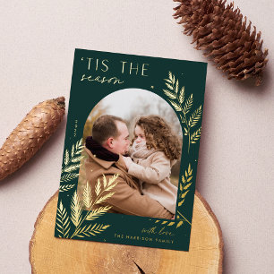 Winter Laurel   Das Foto der Saison Folien Feiertagskarte