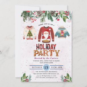 Winter Laurel Holiday Cocktail Party Einladung