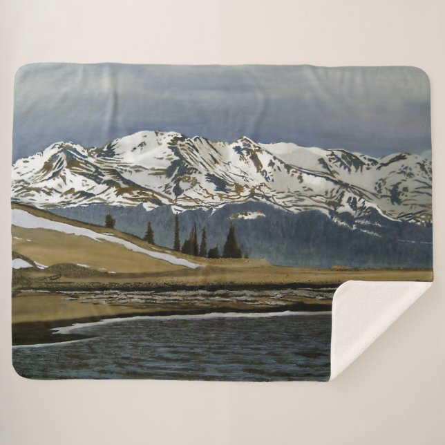 Winter Leadville Colorado Bergwelt Landschaft Sherpadecke (Vorderseite (Horizontal))