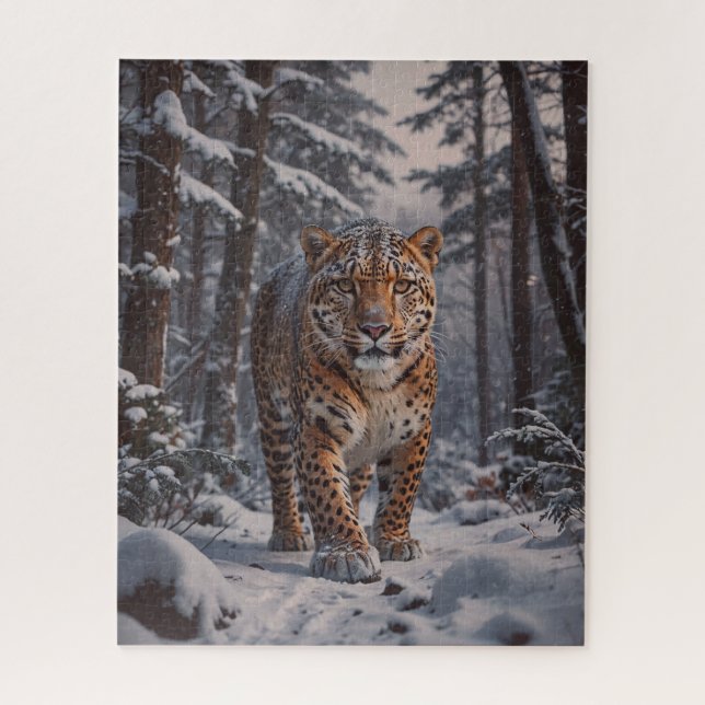 Winter Leopard Puzzle (Vertikal)