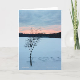 Winter-Liebe Feiertagskarte