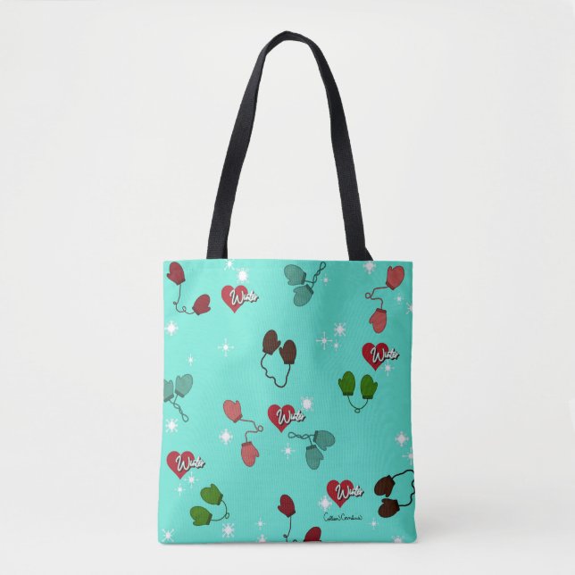 Winter Liebe Mitten und Schneeflockenmuster (Vorderseite)