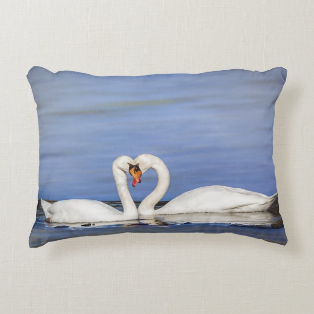 Winter Liebe Swan Kissen (Vorderseite)