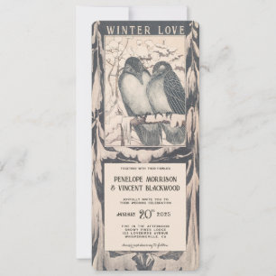 Winter Love Bird - Hochzeit Einladung