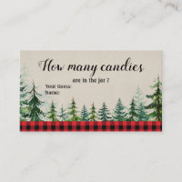 Winter Lumberjack Babydusche wie viele Candies