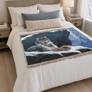 Winter Lynx Mountain Decke