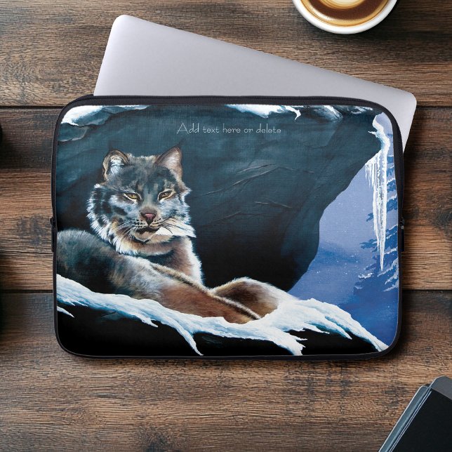 Winter Lynx Mountain Laptopschutzhülle (Von Creator hochgeladen)