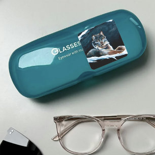 Winter Lynx Mountain Quadratischer Aufkleber