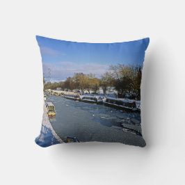 Winter Macclesfield Canal Cheshire England Kissen