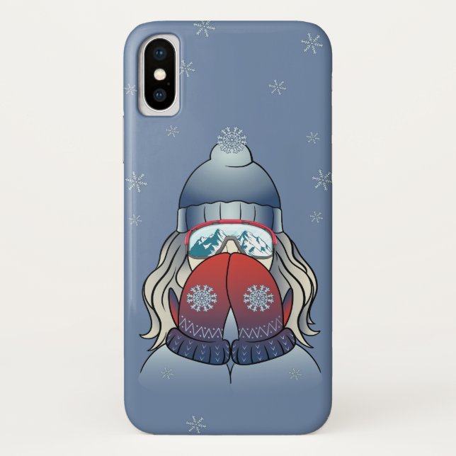 Winter Mädchen  Case-Mate iPhone Hülle (Rückseite)