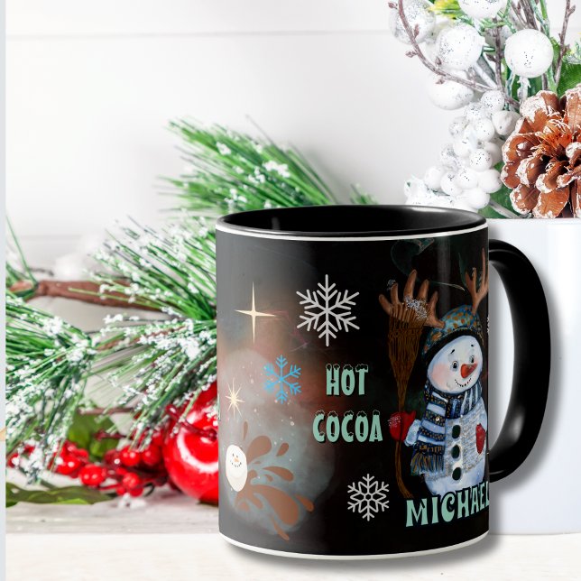 Winter Magic Bezaubernde Snowman Hot Cocoa Tasse (Winter Magic Enchanted snowman Hot Cocoa mug )