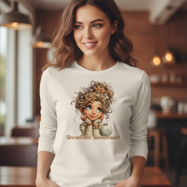 Winter Magic Cute Cozy Girl Soft Aesthetic Winter Tri-Blend Shirt (Von Creator hochgeladen)